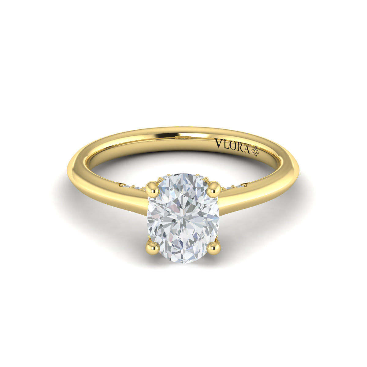 Vlora Solitaire Cathedral Engagement Ring Builder