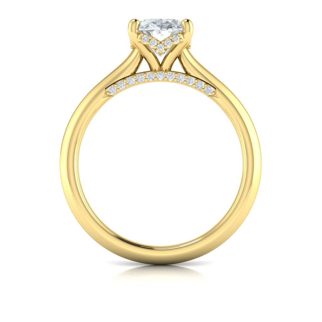 Vlora Solitaire Cathedral Engagement Ring Builder