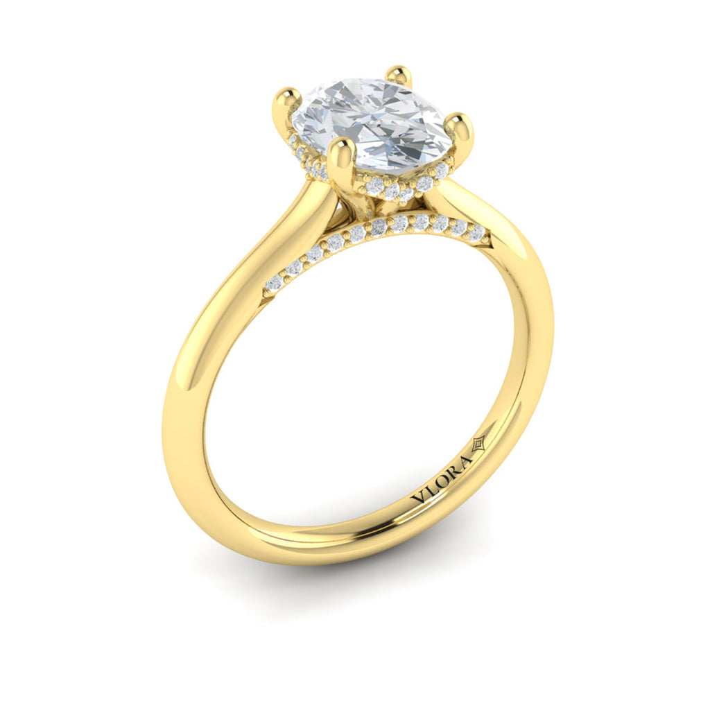 Vlora Solitaire Cathedral Engagement Ring Builder
