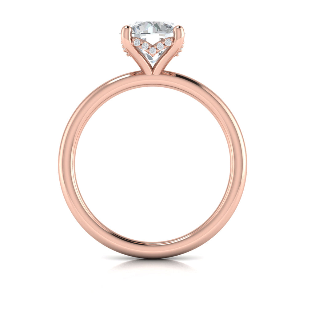 Vlora Solitaire Hidden Halo Engagement Ring Builder