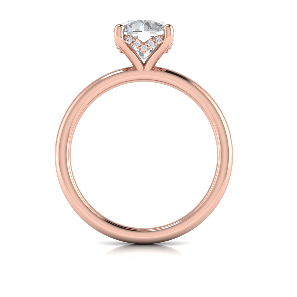 Vlora Solitaire Hidden Halo Engagement Ring Builder