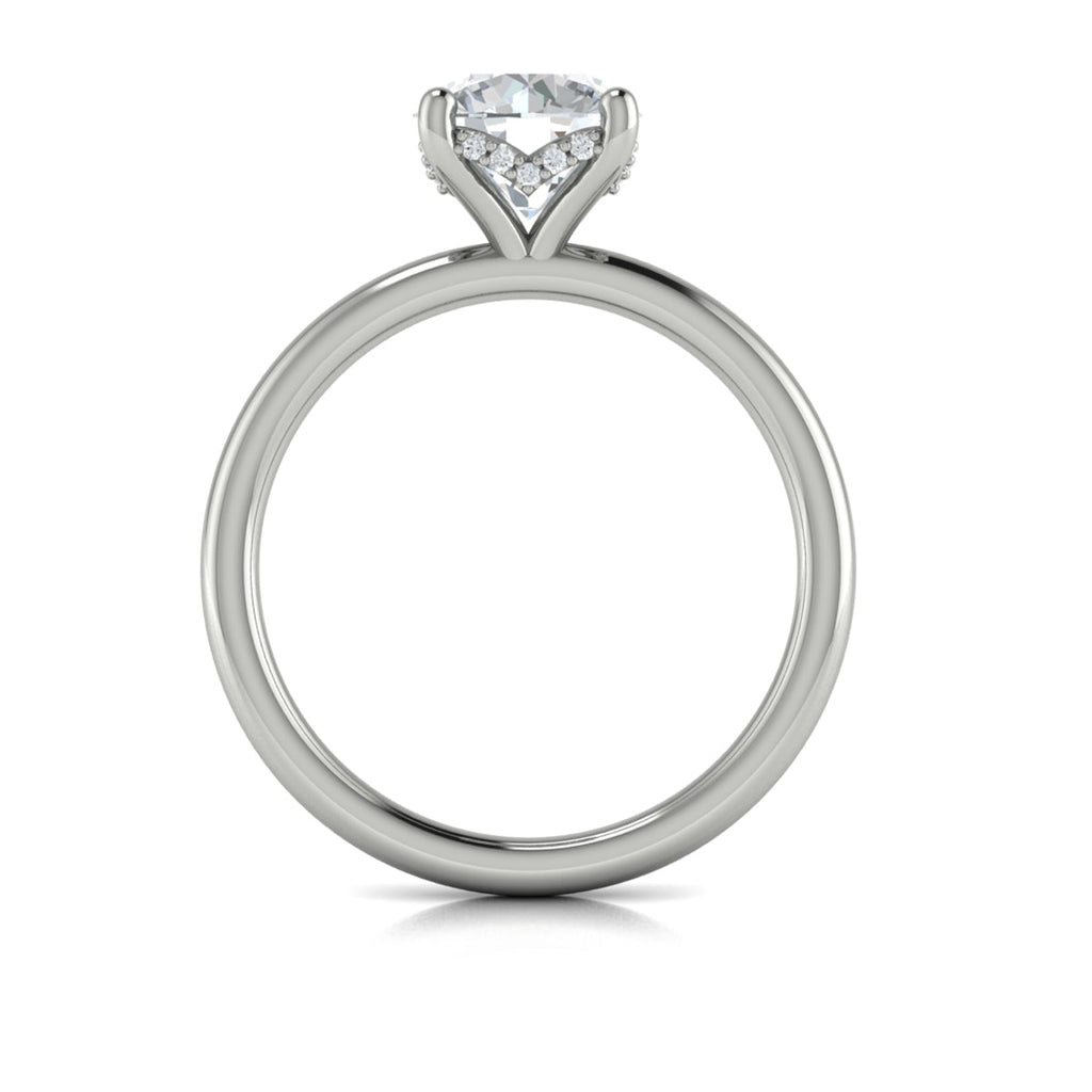 Vlora Solitaire Hidden Halo Engagement Ring Builder
