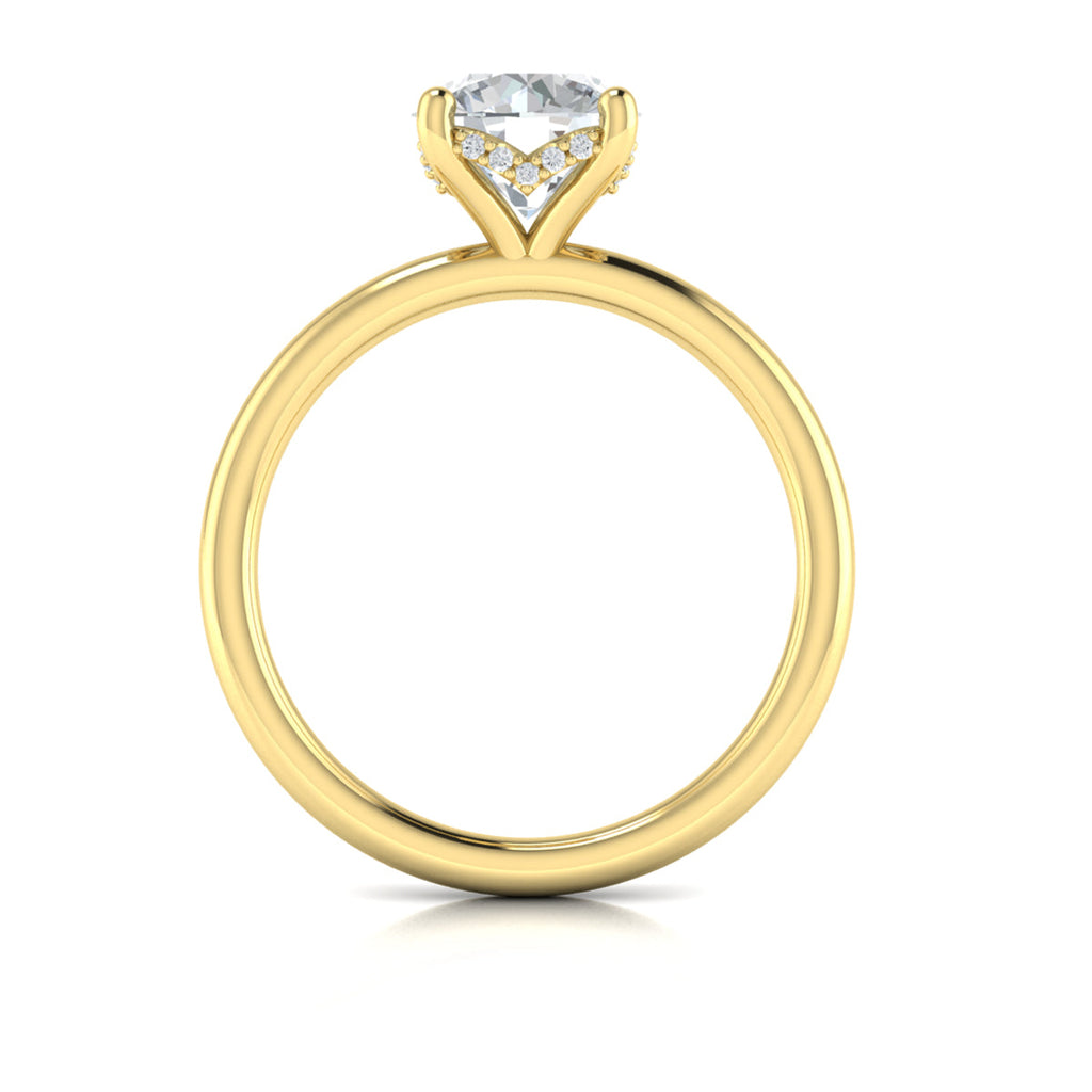 Vlora Solitaire Hidden Halo Engagement Ring Builder