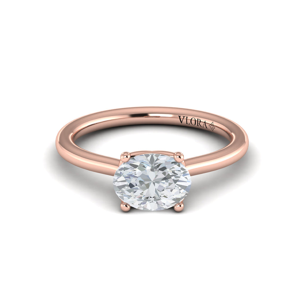 Vlora East-West Solitaire Engagement Ring Builder