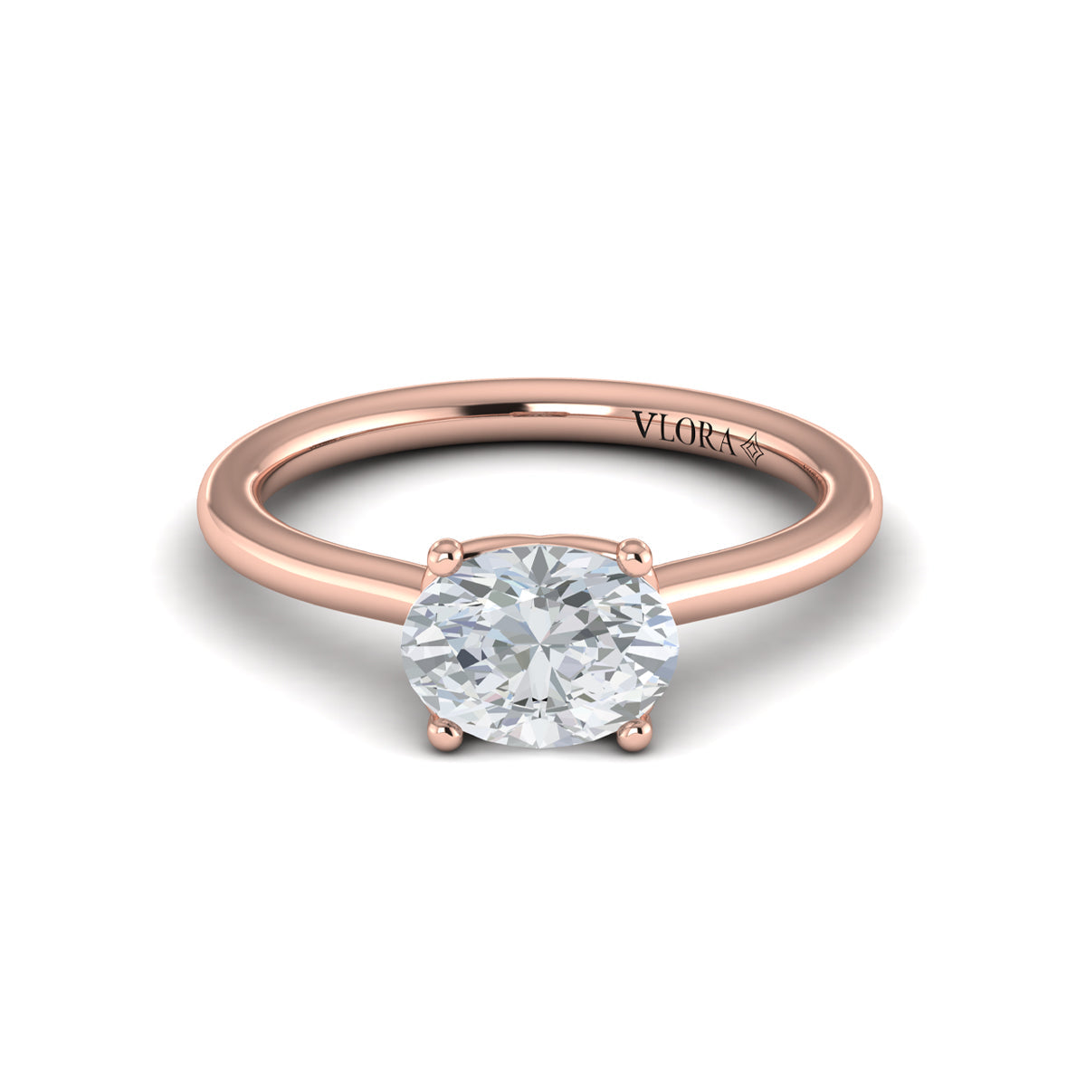Vlora East-West Solitaire Engagement Ring Builder