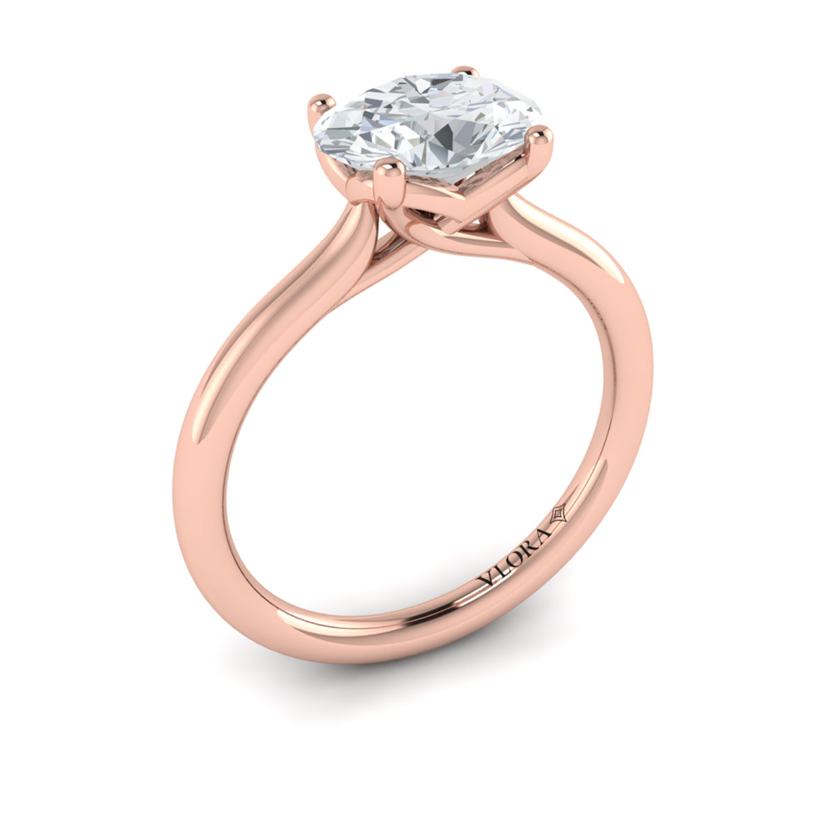 Vlora East-West Solitaire Engagement Ring Builder
