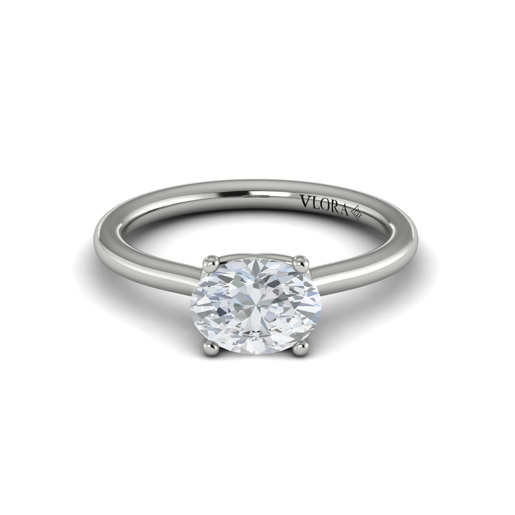 Vlora East-West Solitaire Engagement Ring Builder
