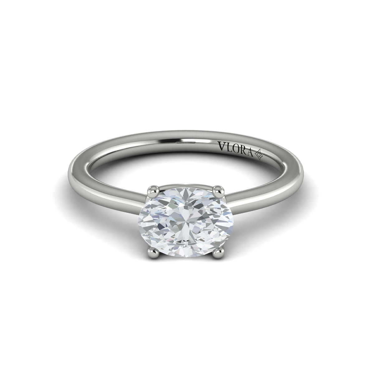 Vlora East-West Solitaire Engagement Ring Builder
