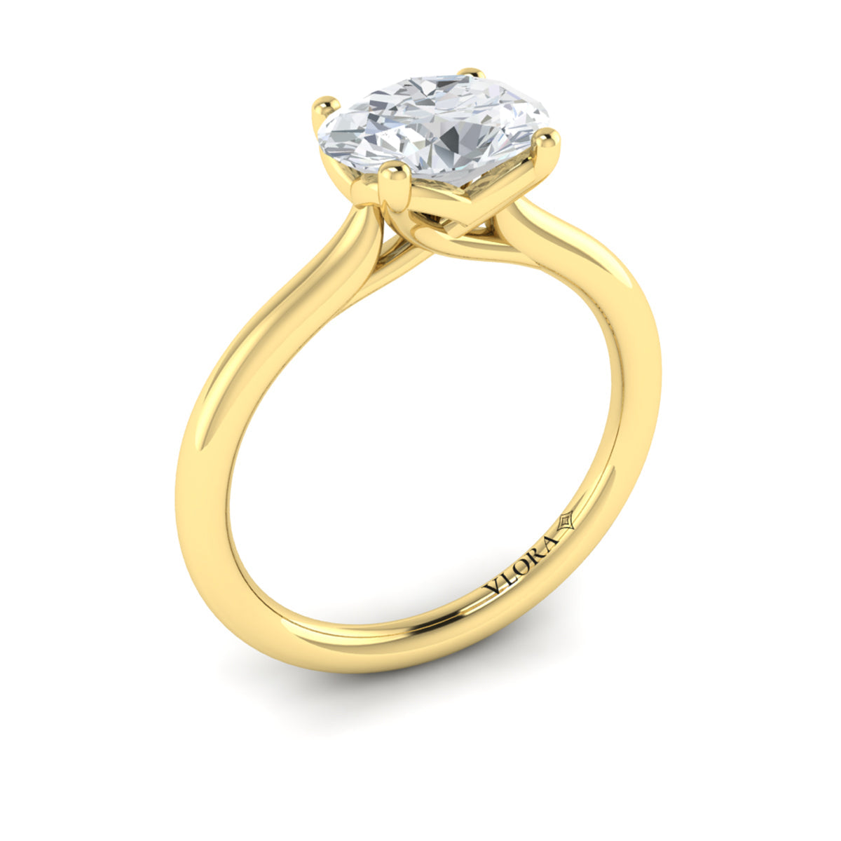 Vlora East-West Solitaire Engagement Ring Builder