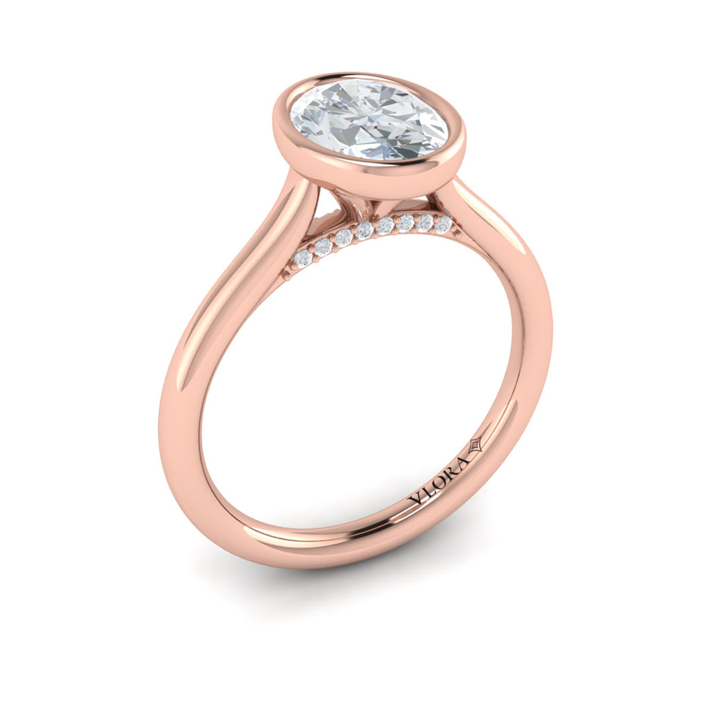 Vlora Bezel Solitaire Engagement Ring Builder