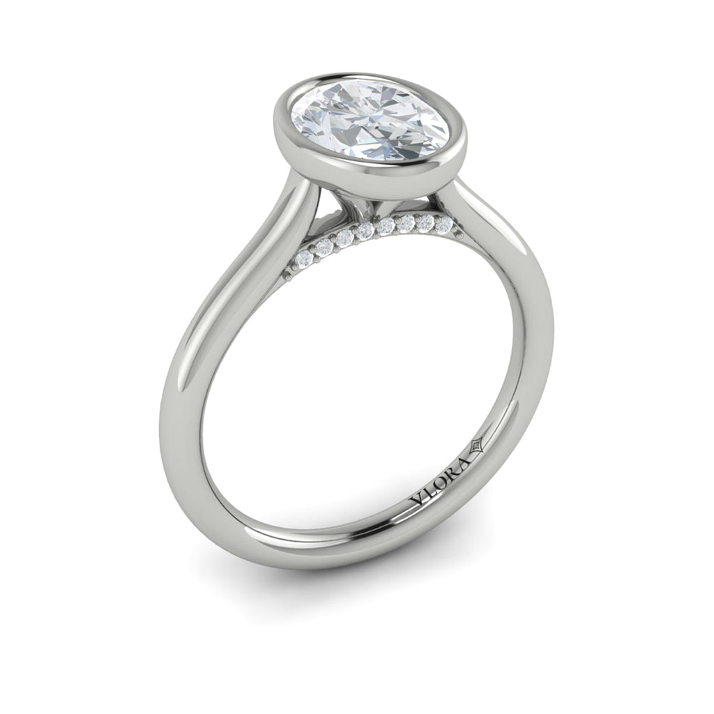 Vlora Bezel Solitaire Engagement Ring Builder