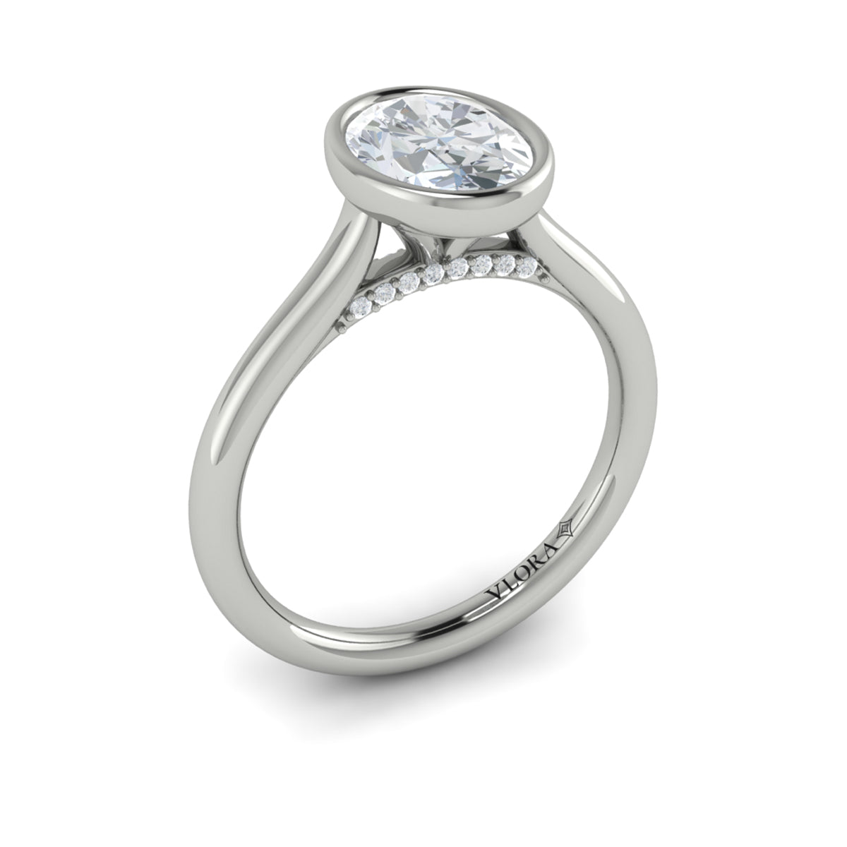 Vlora Bezel Solitaire Engagement Ring Builder