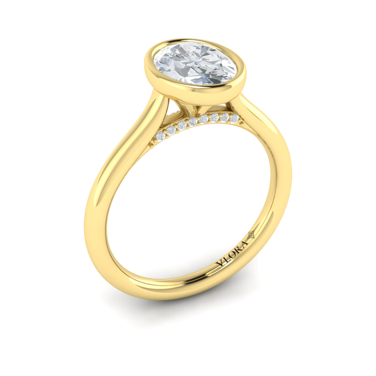 Vlora Bezel Solitaire Engagement Ring Builder