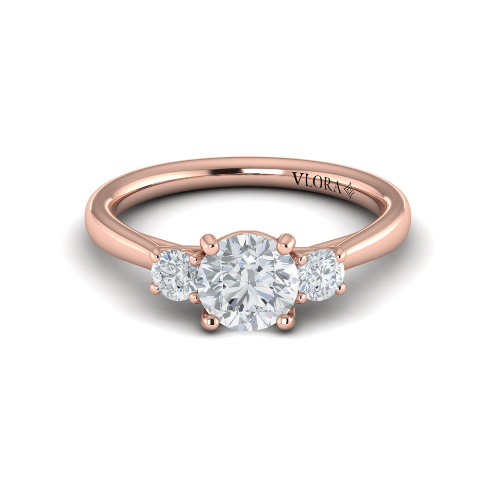 Vlora Three Stone Engagement Ring Builder