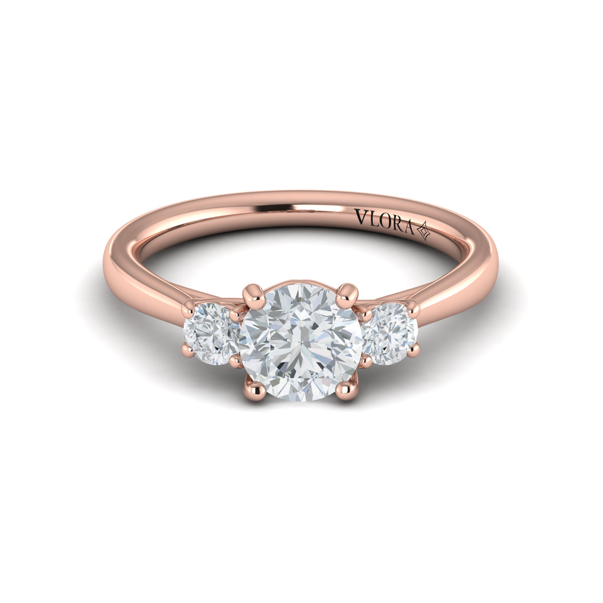Vlora Three Stone Engagement Ring Builder