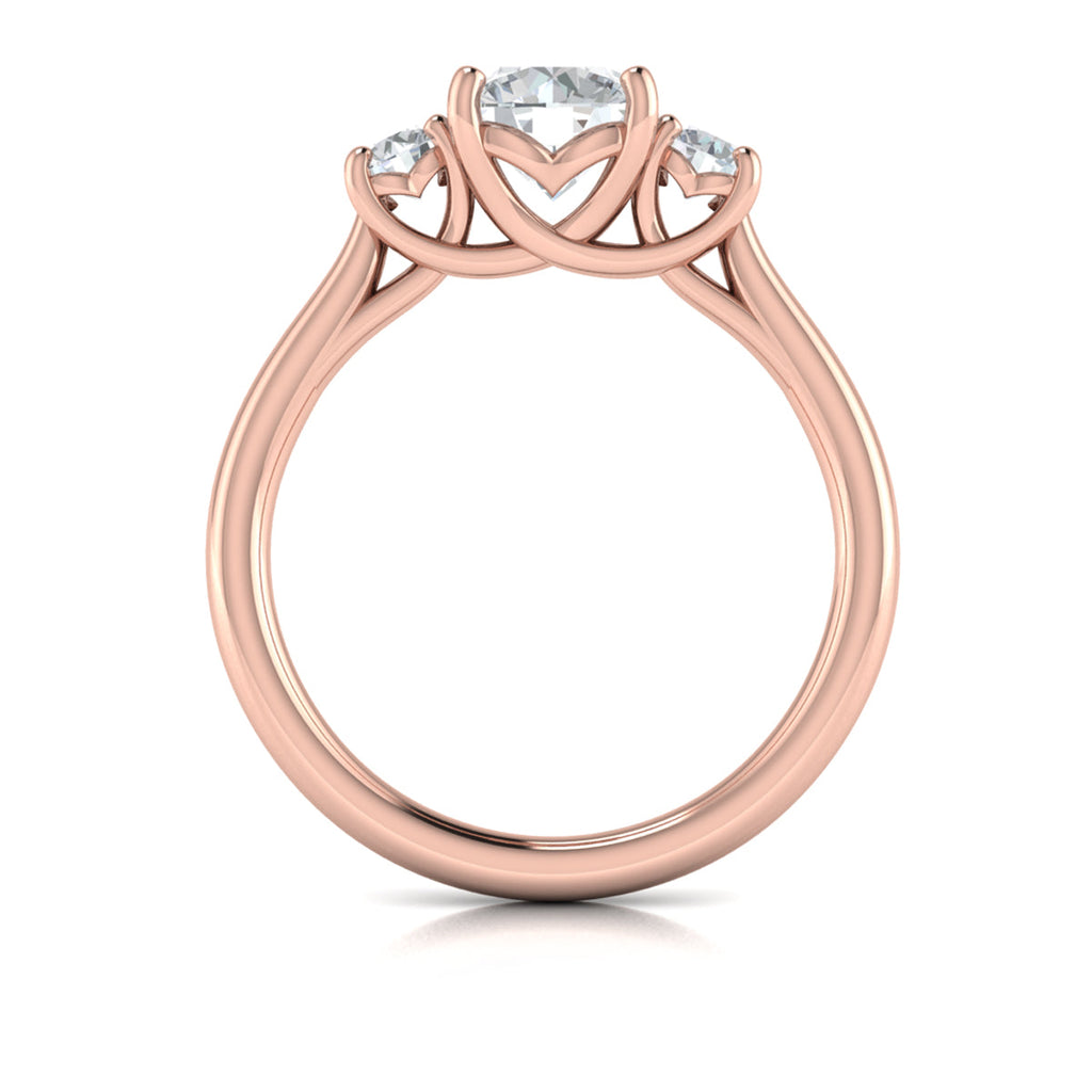 Vlora Three Stone Engagement Ring Builder