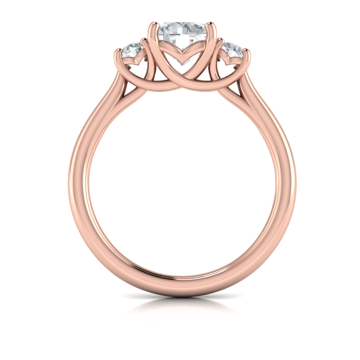 Vlora Three Stone Engagement Ring Builder