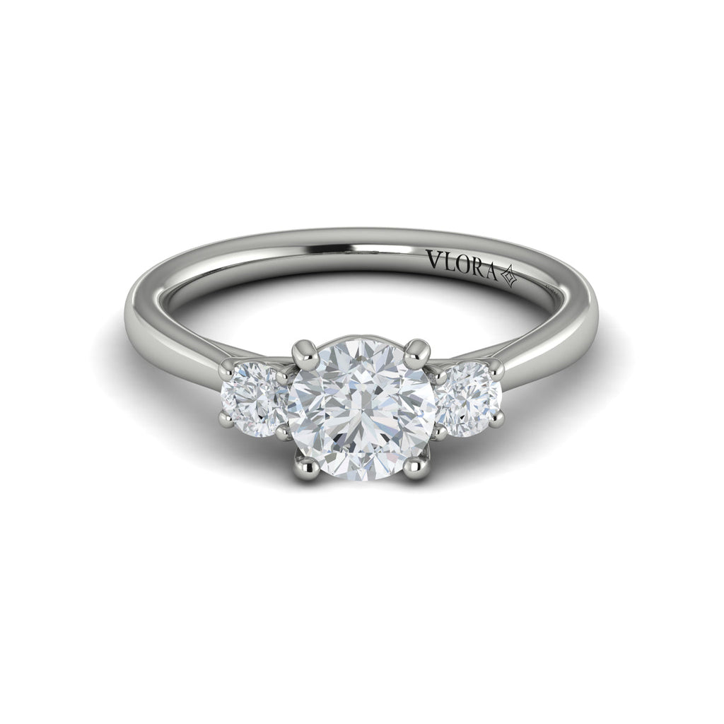 Vlora Three Stone Engagement Ring Builder