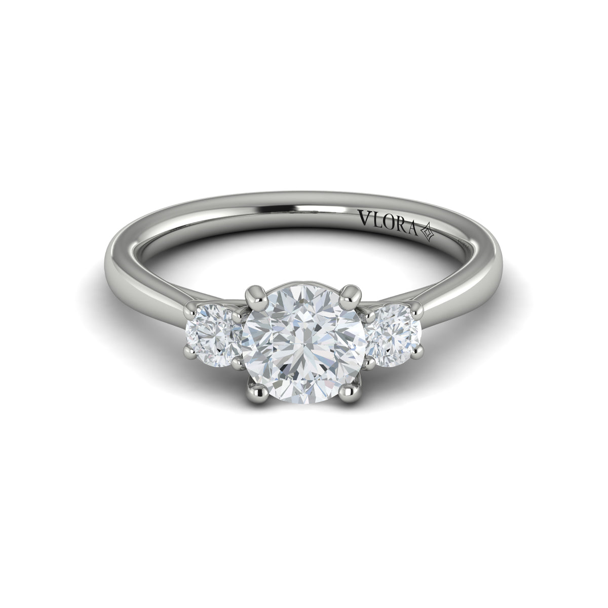 Vlora Three Stone Engagement Ring Builder