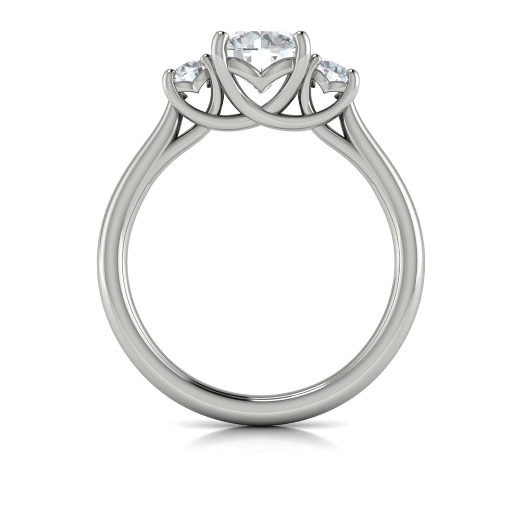 Vlora Three Stone Engagement Ring Builder