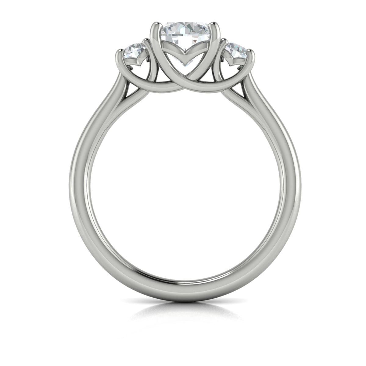 Vlora Three Stone Engagement Ring Builder
