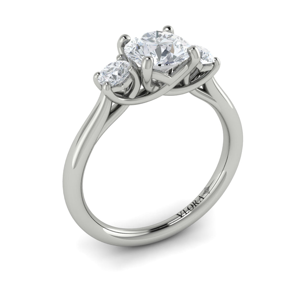Vlora Three Stone Engagement Ring Builder