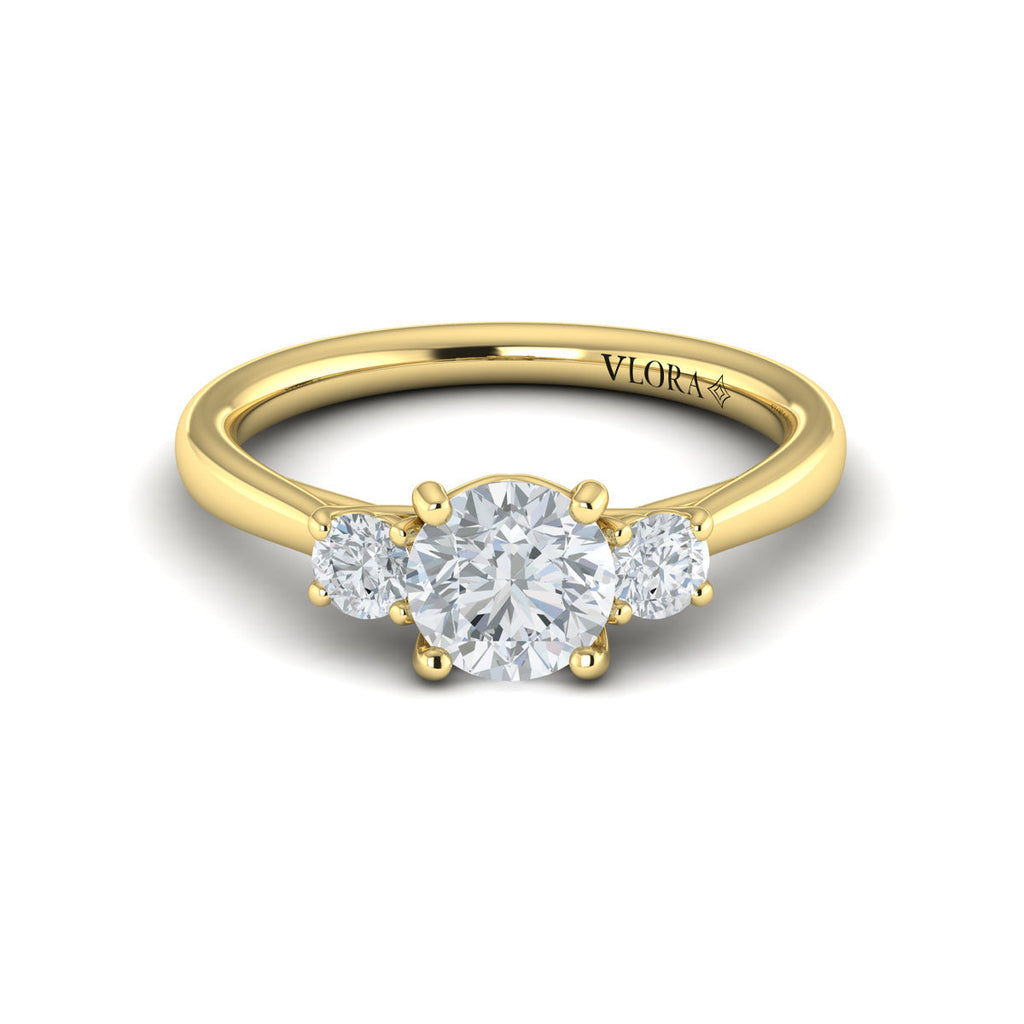Vlora Three Stone Engagement Ring Builder