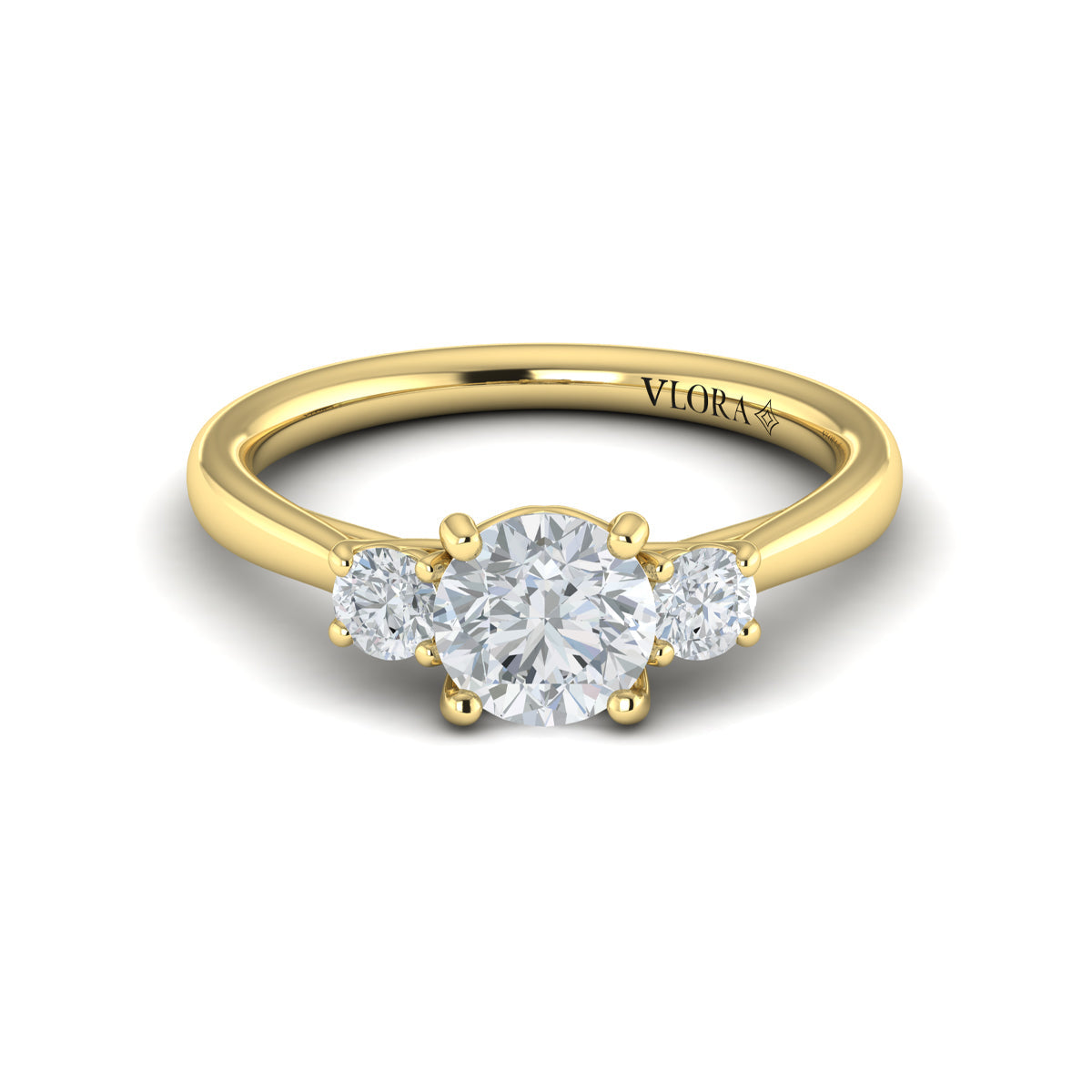 Vlora Three Stone Engagement Ring Builder