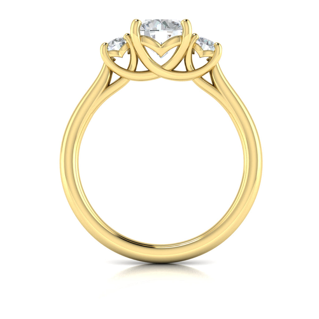 Vlora Three Stone Engagement Ring Builder