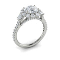 Vlora Flower Diamond Halo Engagement Ring Mounting Builder