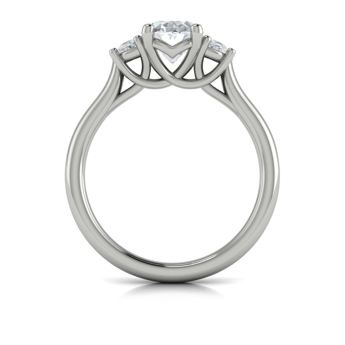 Vlora Three Stone Engagement Ring