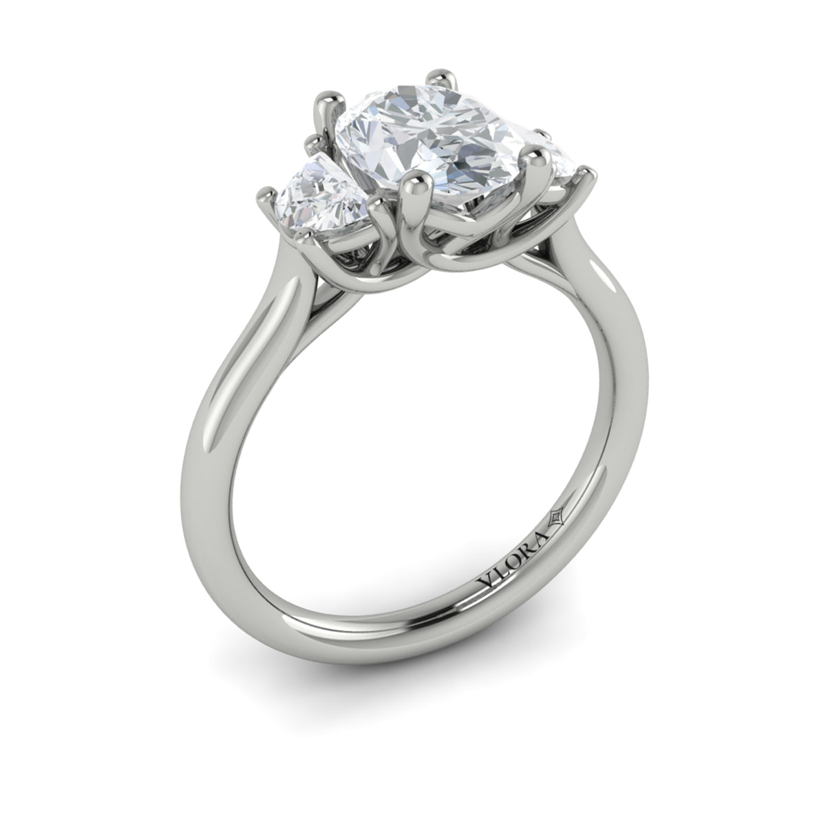 Vlora Three Stone Engagement Ring