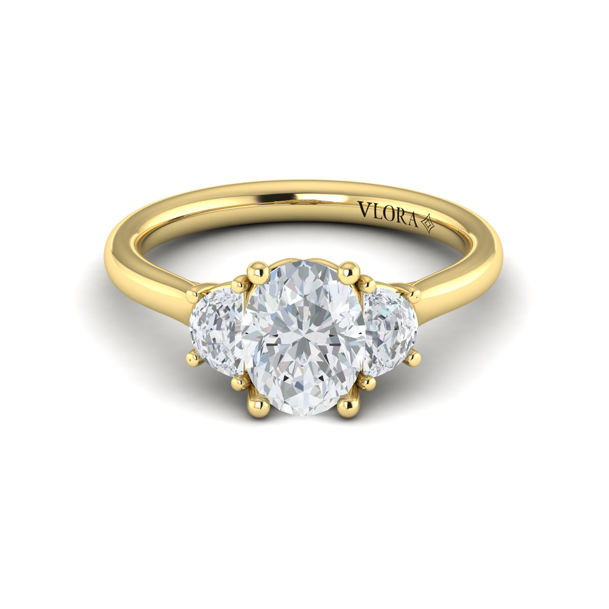 Vlora Three Stone Engagement Ring