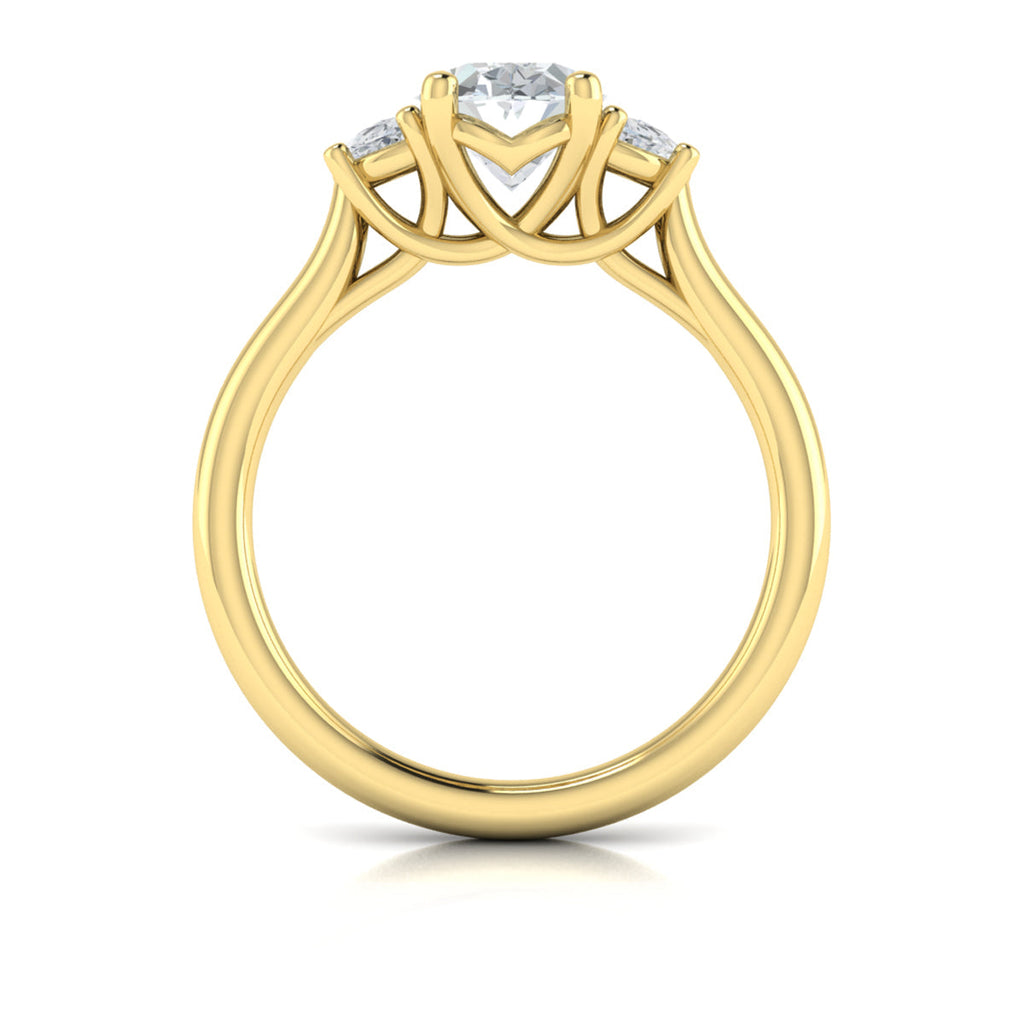 Vlora Three Stone Engagement Ring