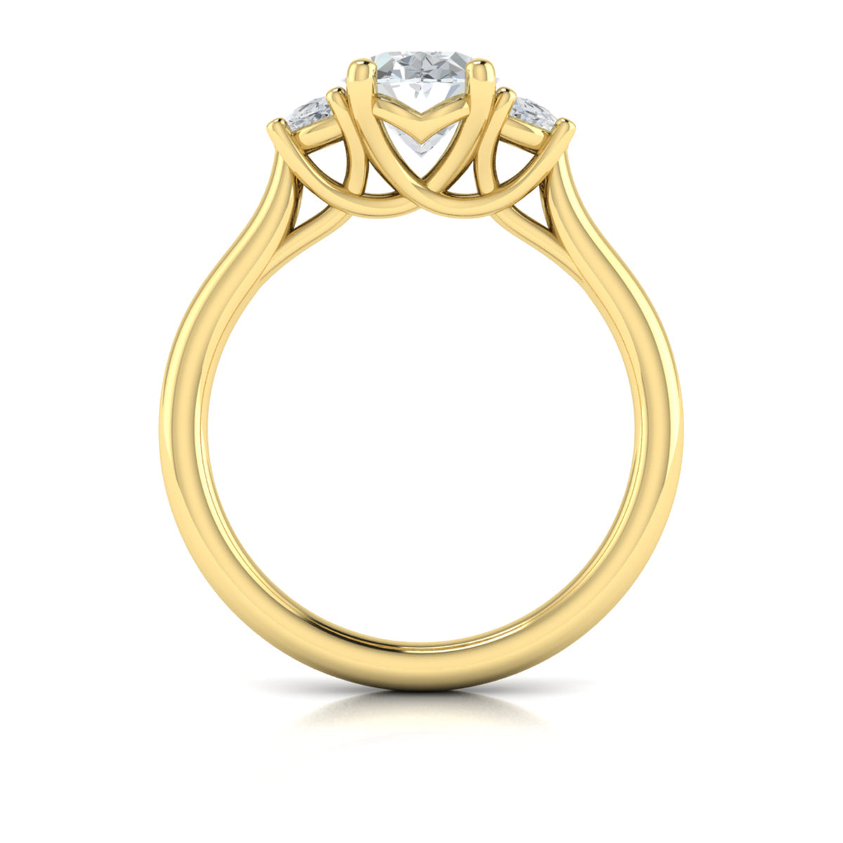 Vlora Three Stone Engagement Ring
