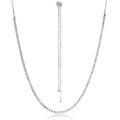 Simon G White Gold Adjustable Diamond Tennis Necklace
