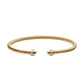David Yurman Yellow Gold Cablespira Bracelet with Diamonds