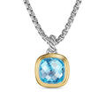 David Yurman Sterling Silver and Yellow Gold Albion Blue Topaz Enhancer