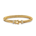 David Yurman Yellow Gold Cablespira Flex Buckle Bracelet