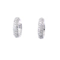 White Gold Carat Inside Out Diamond Small Hoop Earrings