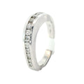 White Gold Contoured Channel Diamond Wedding Band