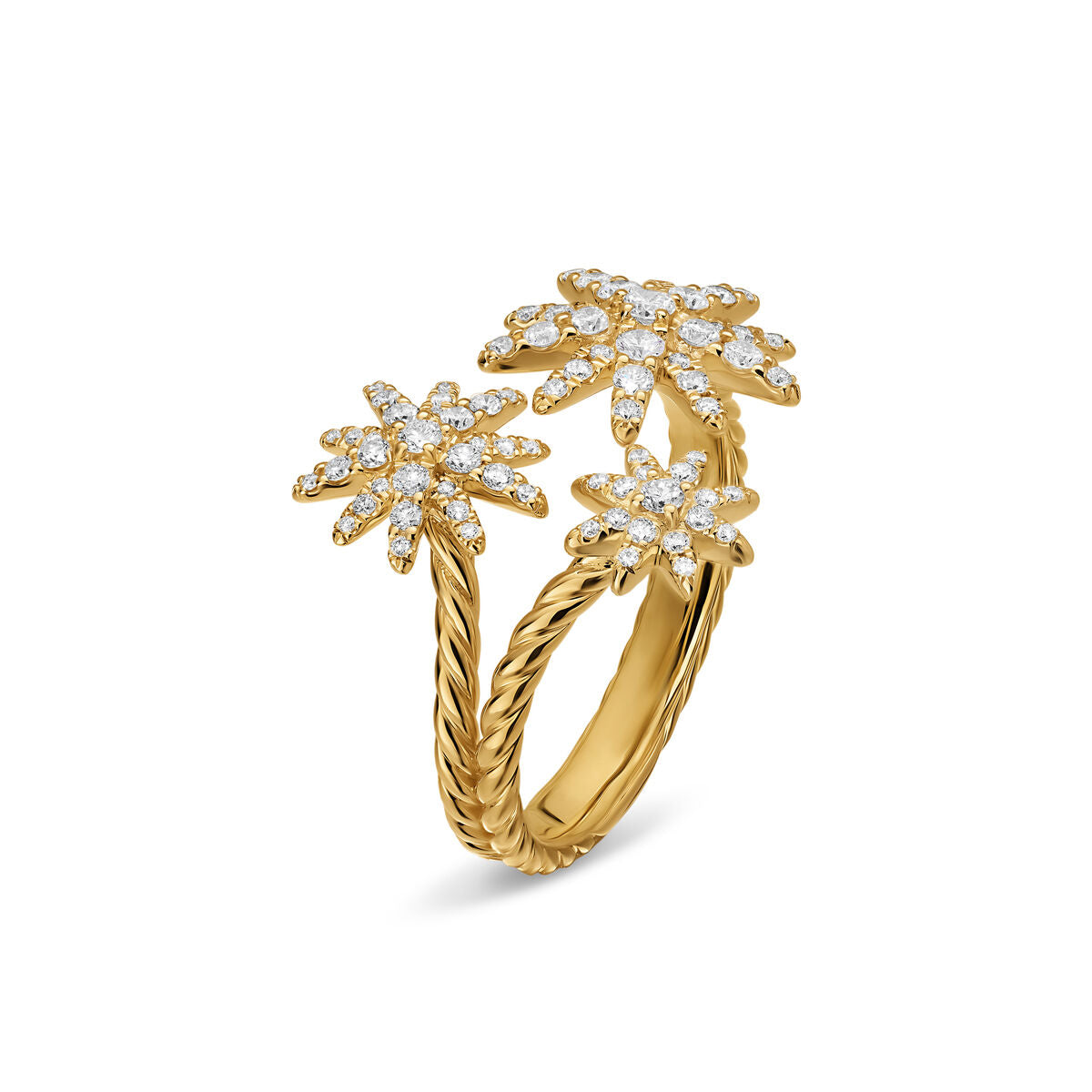 David Yurman Yellow Gold Starburst Multi Star Ring