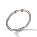 David Yurman Sterling Silver and Yellow Gold Classic Cable Buckle Bracelet