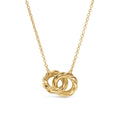 David Yurman Yellow Gold Sculpted Cable Linked Pendant Necklace