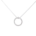 Roberto Coin White Gold Tiny Treasures Diamond Circle Pendant Necklace