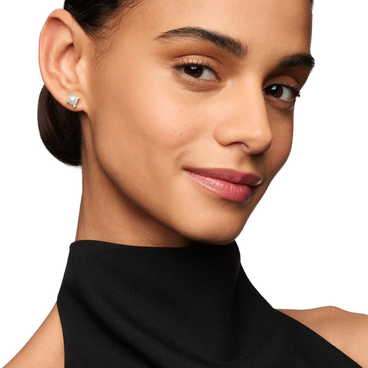 David Yurman Sterling Silver Small Cable Pearl Stud Earrings