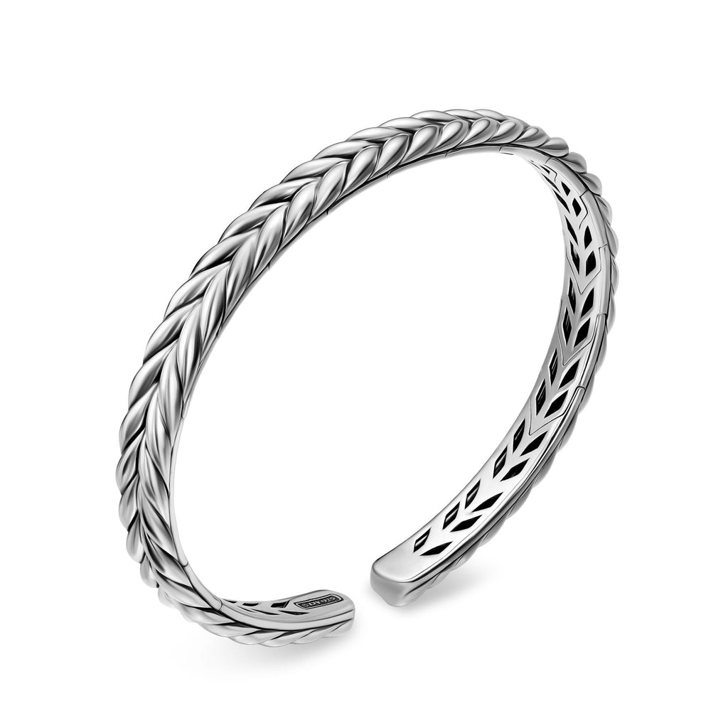 David Yurman Sterling Silver Chevron Flex Bracelet Size Medium