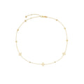 Roberto Coin Yellow Gold Diamond Principessa Station Necklace