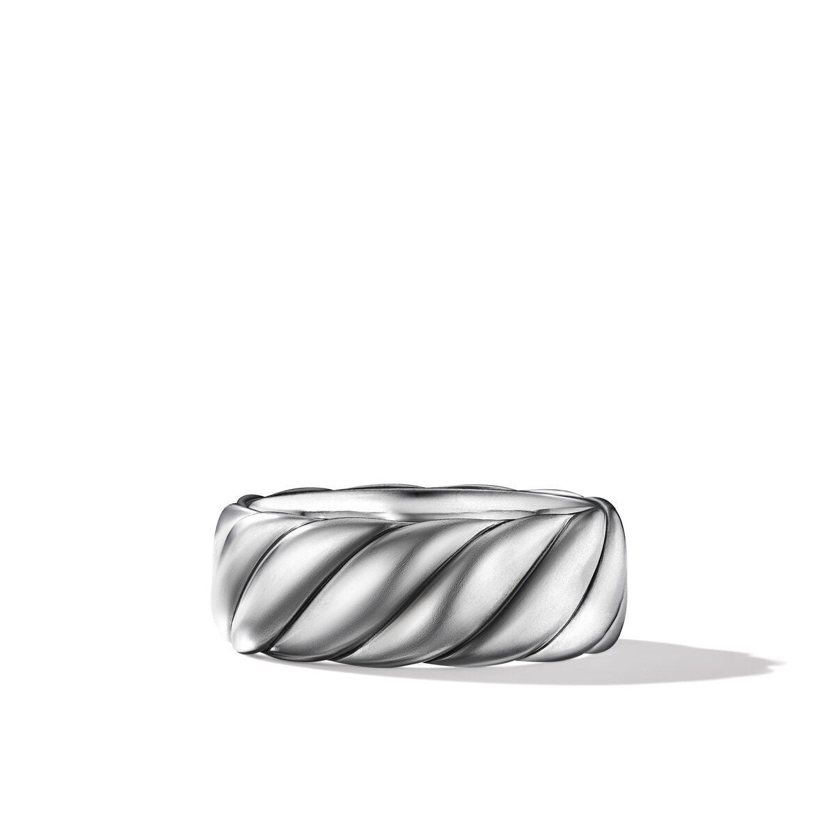 David Yurman Sterling Silver Sculpted Cable Contour Band Ring