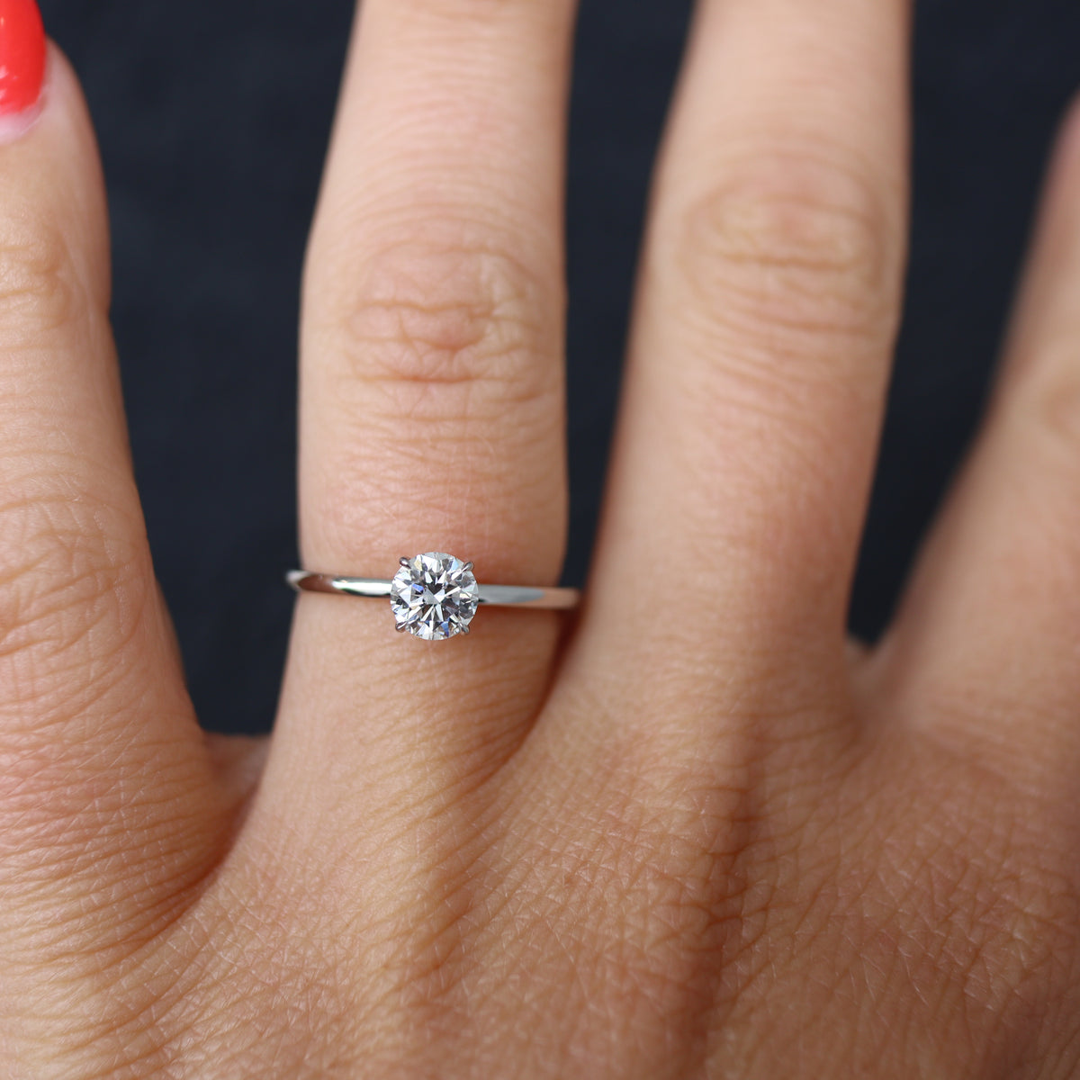 Forevermark Platinum Michaela's Delicate Solitaire Diamond Engagement Ring